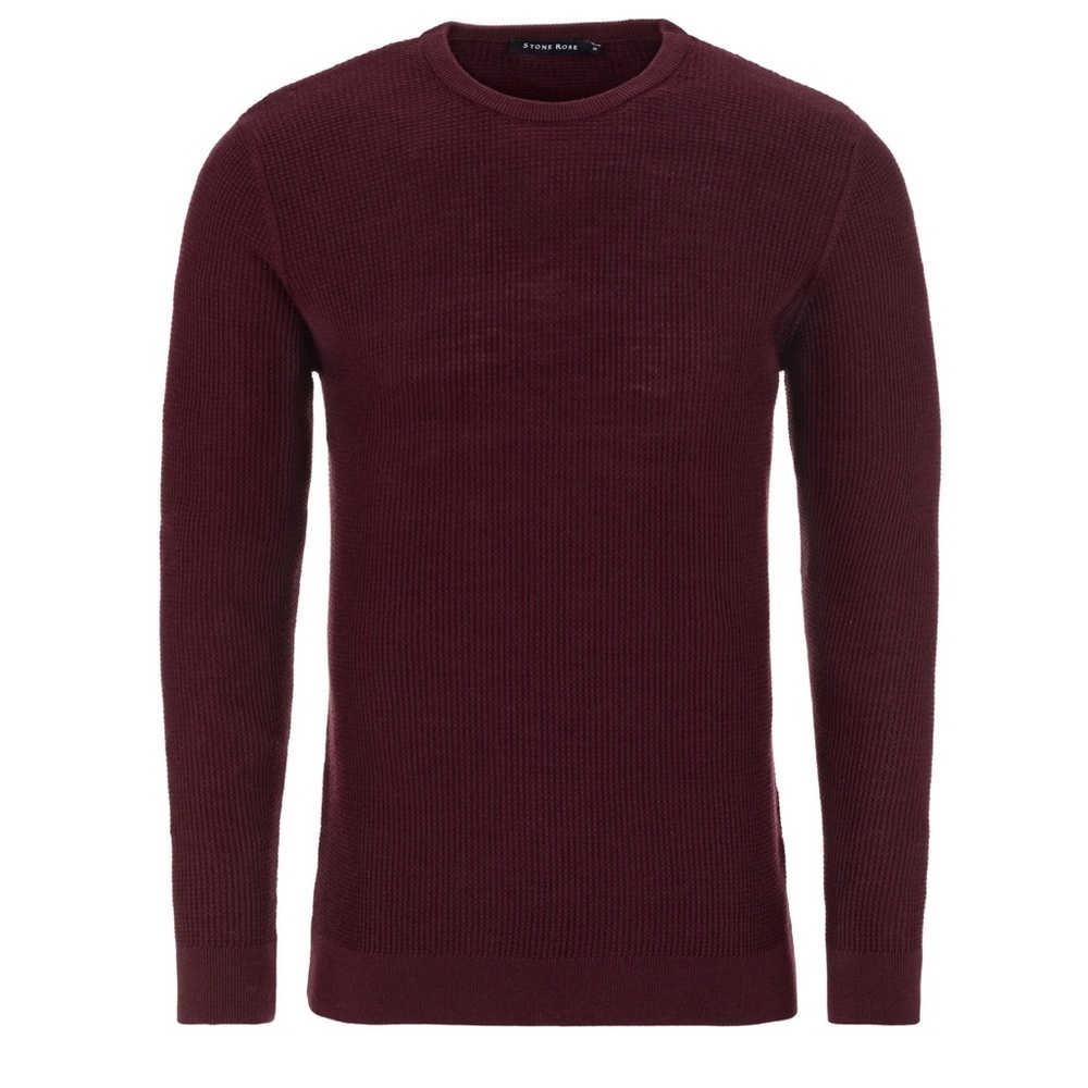 Stone Rose Burgundy Waffle Sweater size XS